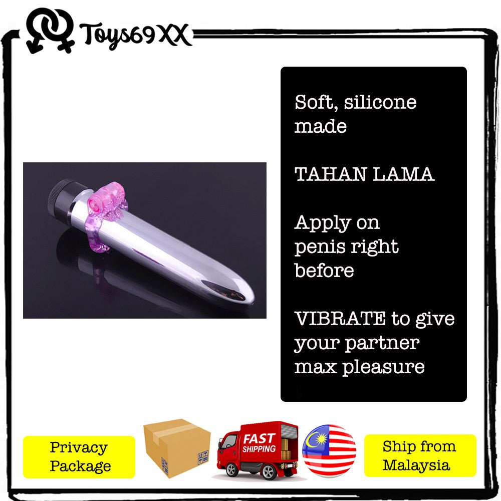 [Lebih Tahan Lama] Vibrating Waterproof Men Vibrator Cock Ring Butterfly Penis Delay Penis Ring Intense, Sexy Penis Ring