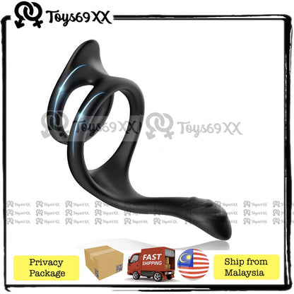 [RING TAHAN LAMA] 2 in 1 Enhancement Ring To Delay Prevent Premature Ejaculation Delay Cock Ring Sex Toy Adult Product