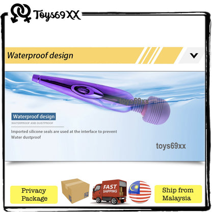 USB Charge Female Vibrator Sex Toy 10 Frequency AV Quit Vibrator Masturbation Massage Wand (PURPLE) sex toy masturbator