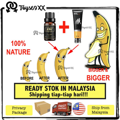 [3x LEBIH PANJANG, BESAR & KERAS] Penis Enlargement Oil & Massage Cream for Men Minyak Pembesar Zakar Lelaki 100% NATURA