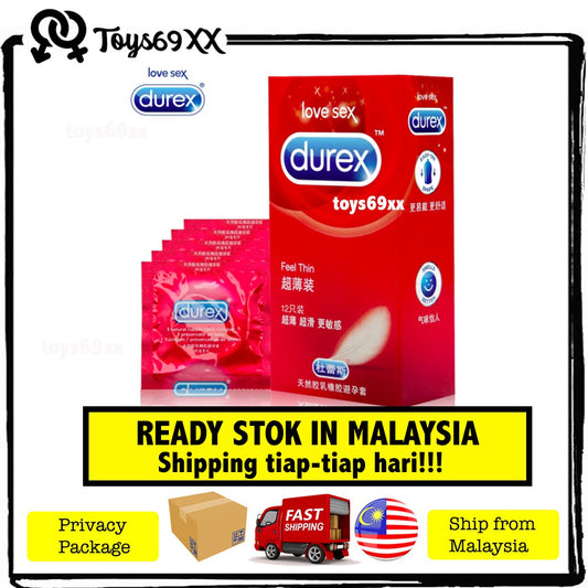 Durex Kondom Condom FEEL THIN 12pcs READY STOK IN MALAYSIA