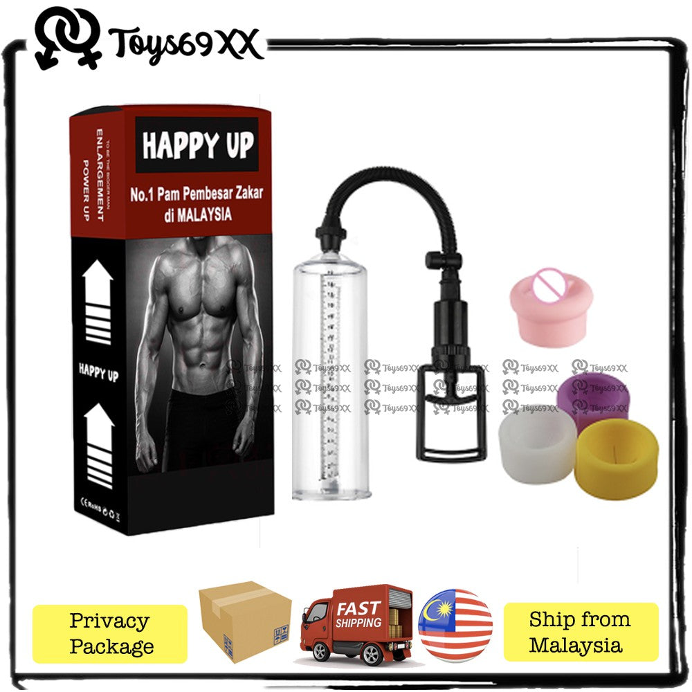 [HAPPY UP PENIS PUMP] Pam Pembesar Zakar Enlargement for Men Penis Pump Male Penis Enlarge Extender Increase Size Bigger