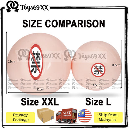 [The BEST BOOBS] Toys69xx Realistic 3D Big Boobs Breast Stress Ball with VAGINAL HOLE Male Masturbator Sex Toy