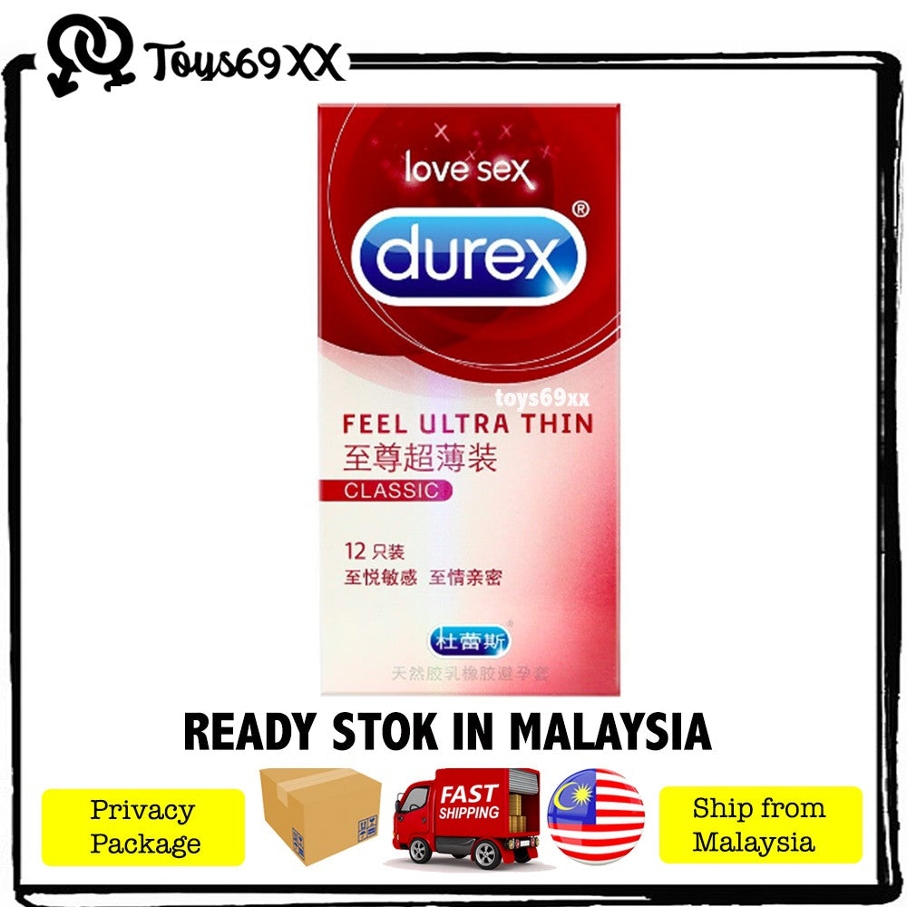 Durex Kondom Condom FEEL ULTRA THIN 12pcs READY STOK IN MALAYSIA