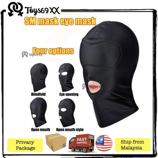 BDSM Bondage Sexy Blindfold Erotic Black Slave Restraint Fetish Hood Adult Sex Toys Soft Breathable Fabric Head Mask