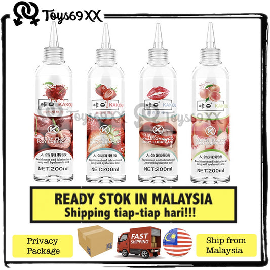 [SUPER SAVER] KAKOU Pelincir Perisa buah buahan 200ml Anal Sex Oral Sex Massage Multiple Purpose Lubricants