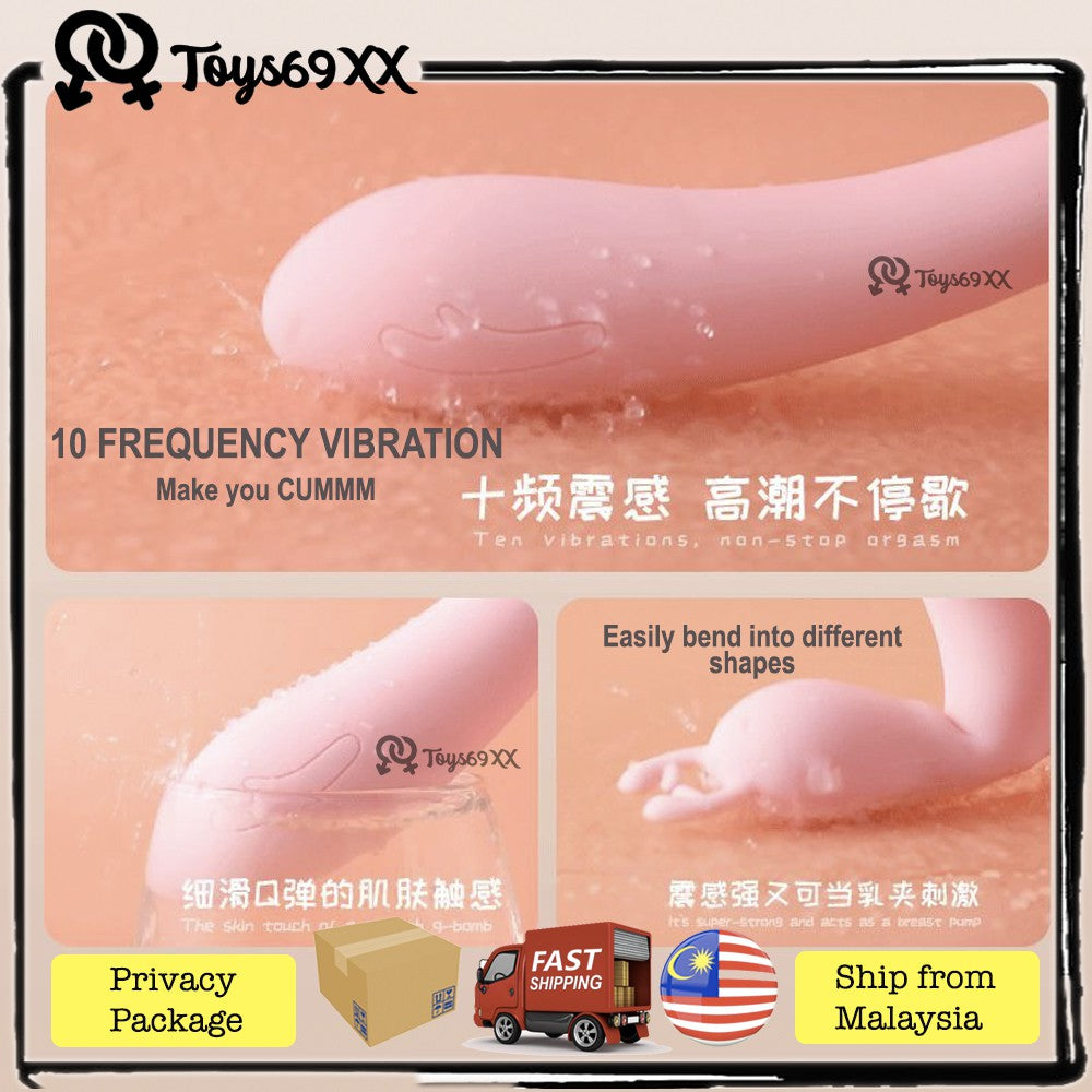 LILO - Cute Deer Dual Vibrators G-Spot Clitoris Stimulator Massager Chargeable - Pink Alat Seks Perempuan