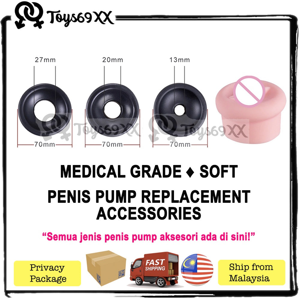 [3 pc/set] Silicone Rubber Ring Sleeve for Men Penis Pump Enlargement Penis Pump Alat Lancap Pembesar Lancap