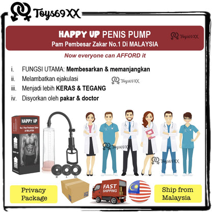 [HAPPY UP PENIS PUMP] Pam Pembesar Zakar Enlargement for Men Penis Pump Male Penis Enlarge Extender Increase Size Bigger