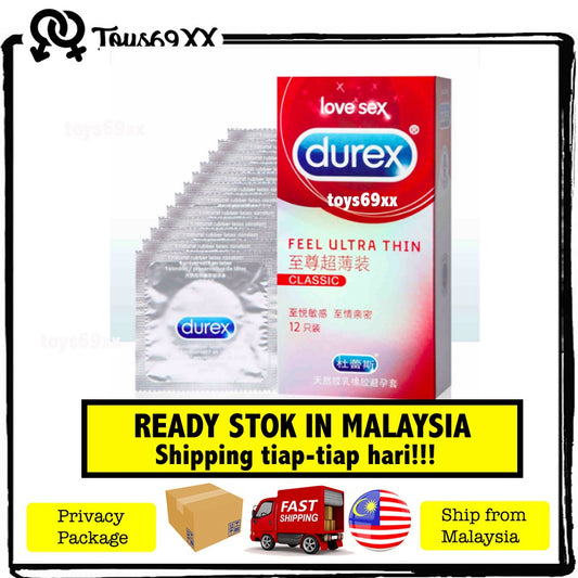 Durex Kondom Condom FEEL ULTRA THIN 12pcs READY STOK IN MALAYSIA
