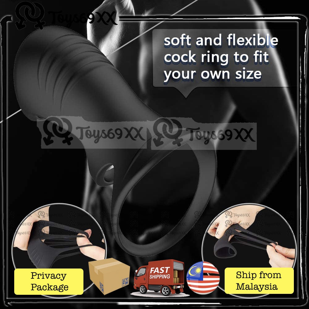 [RING TAHAN LAMA] 2 in 1 Enhancement Ring To Delay Prevent Premature Ejaculation Delay Cock Ring Sex Toy Adult Product