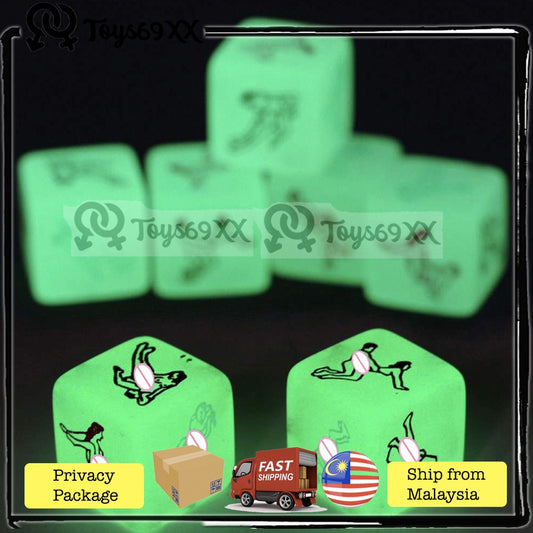 Erotic Luminous Dice Couples Flirting W/Posture Toys Love Posture Guide Night Lights Luminous Love Dice Sex GLOW IN DARK