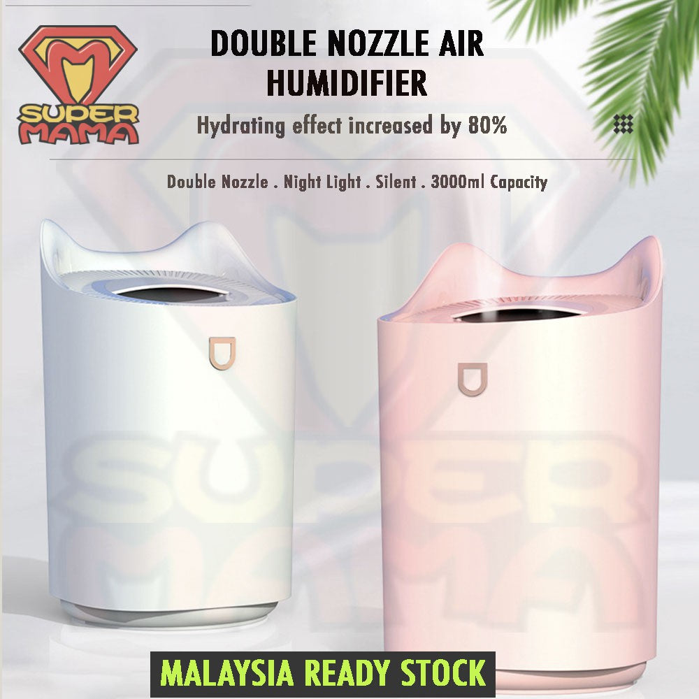 HQ101 3000ml Large Capacity Air Humidifier Aromatherapy Air Diffuser Dual Mist Humidificator Air Purifier Home Use