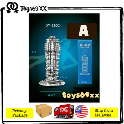 PINSE Time Delay Condom Adults Penis Kondom Lelaki Tahan Lama Crystal Clear Condom Kondom Spiky Tahan Lama