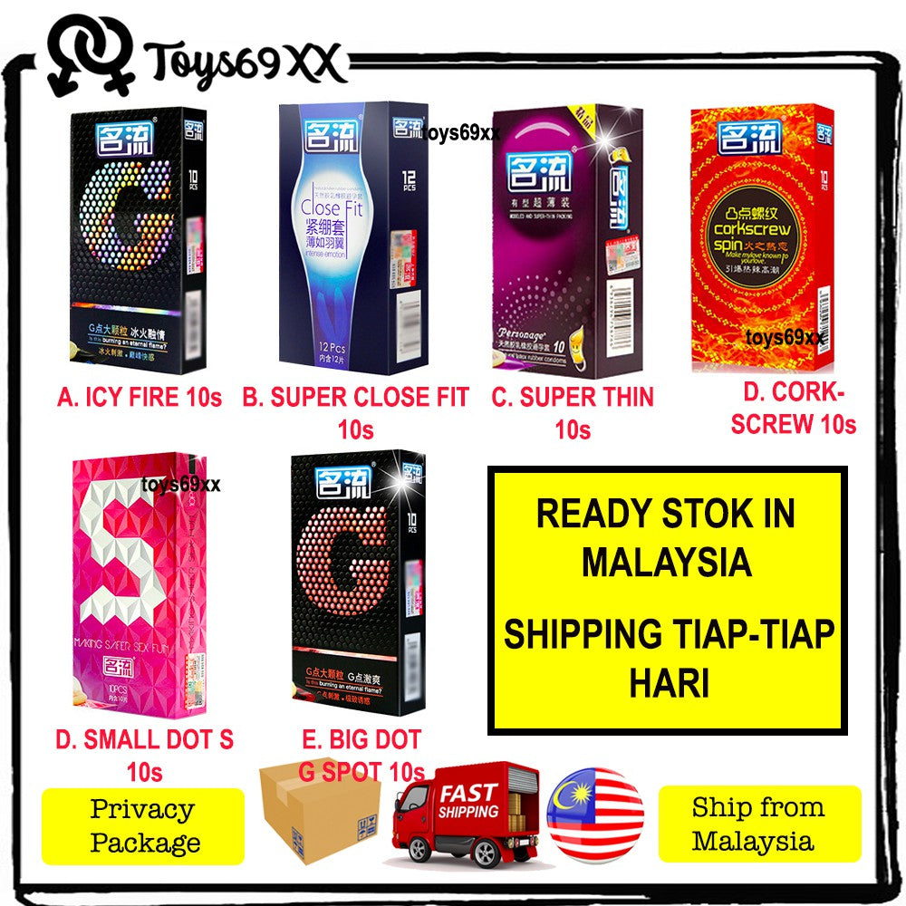 MingLiu Super Thin Latex Condom Condom Thin/Comfort/Pleasuremax/Tingle/Together/Select (100% Selamat)