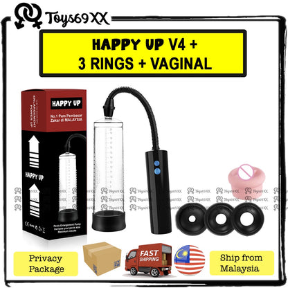 [HAPPY UP PENIS PUMP] Pam Pembesar Zakar Enlargement for Men Penis Pump Male Penis Enlarge Extender Increase Size Bigger