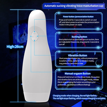 【SWALLOW & SUCK】Aeroplane Cup Vibration Fake Pussy Masturbation Cup with Voice Real Vagina Male Sex Toys 10 Frequencies