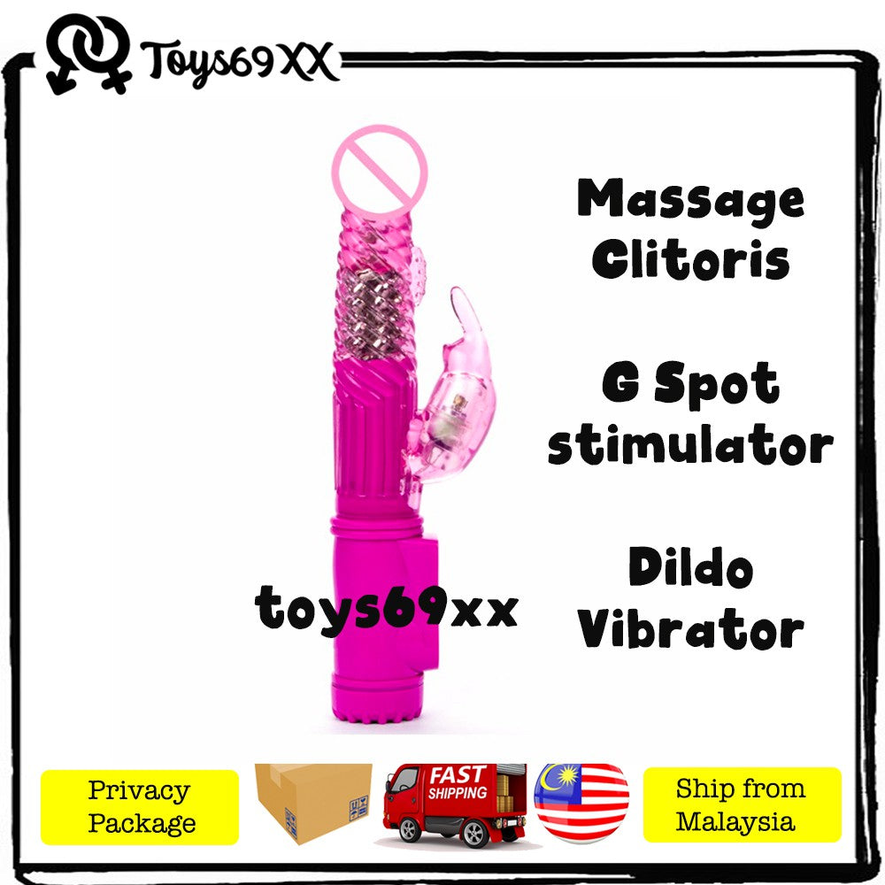 Jack Rabbit Dildo Vibrator 12 modes G Spot Clitoris Stimulator Masturbate Female