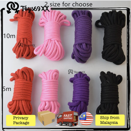 [High Quality] BDSM Tied Rope Tali Ikat untuk SEKS Bondage Sex 5M10M Alat Seks SM Torture Tool Sex Toy SM 捆绑绳索