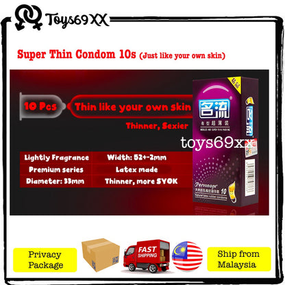 MingLiu Super Thin Latex Condom Condom Thin/Comfort/Pleasuremax/Tingle/Together/Select (100% Selamat)