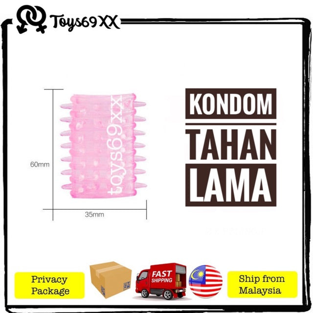 TAHAN LAMA Spiky Penis Sleeve Silicone Cock Enlarge Delay Lock Ring Sex Toys Kondom Tahan Lama Kondom Berduri