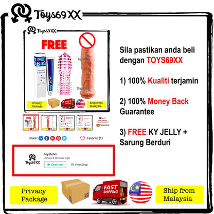 Condom Kondom Penis Extender Tahan Lama Sleeve Reusable Sex Toys FREE KY JELLY