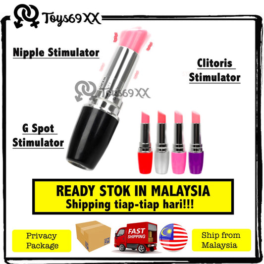 [Girl's Toy Vibration Masturbation] Portable Lipstick Bullet Vibrator Vibrating Stick G-spot Massage Sex Toy Mainan Sek