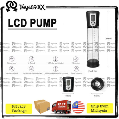 BATTERY PENIS PUMP USB RECHARGE LCD Rechargeable Penis Enlargement Automatic Vacuum Penis Pump Pam Pembesar Zakar