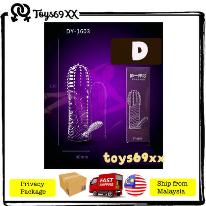 PINSE Time Delay Condom Adults Penis Kondom Lelaki Tahan Lama Crystal Clear Condom Kondom Spiky Tahan Lama
