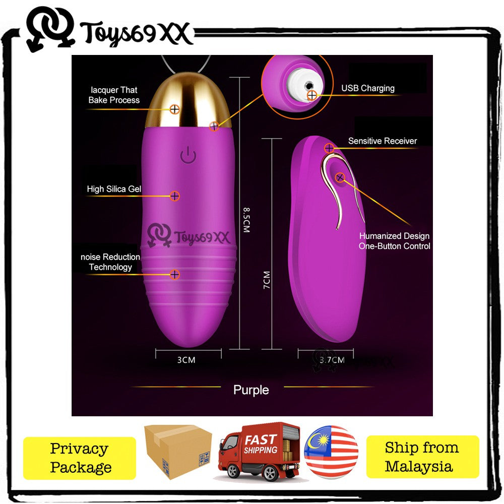 [10 Vibration Modes SYOK SANGAT] Multiple Vibration Speeds Wireless Remote Jumping Egg Vibrator Sex Toy Adult Toy