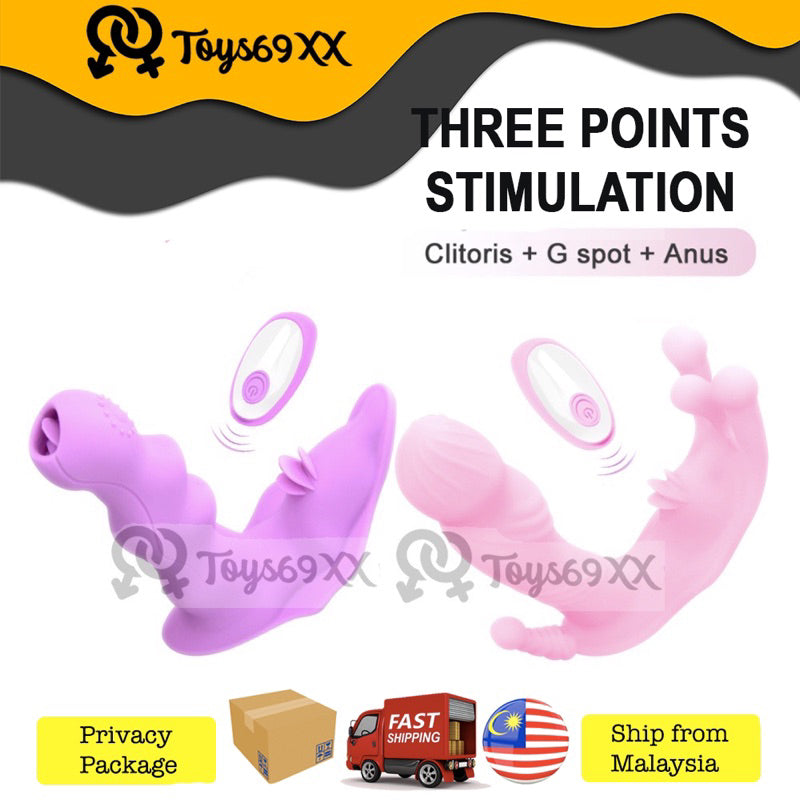 3 in 1 Wearable Dildo G spot Vibrator Wireless Remote Control Panties Sex Toys for Women Lick Clitoris Auto Warming