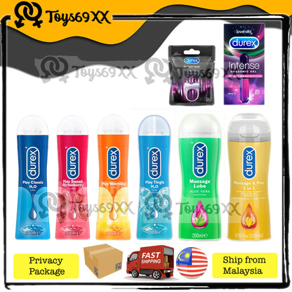 [100% ORIGINAL] NEW PACKAGING Durex Play Warming/Tingle/Saucy Strawberry/Aloe Vera/Classic 100ml