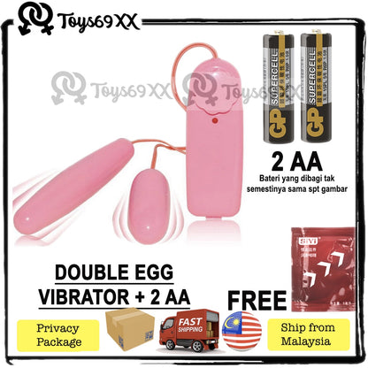 [FEMALE TOY] Single Egg Double Egg Vibrator Vibrating Dildo Bullet Vibration Massage Waterproof Jump Egg Sex Toy 情趣用品跳蛋