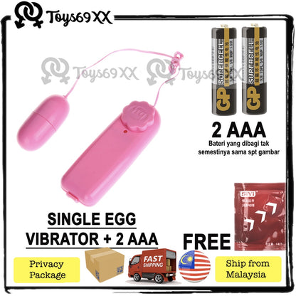 [FEMALE TOY] Single Egg Double Egg Vibrator Vibrating Dildo Bullet Vibration Massage Waterproof Jump Egg Sex Toy 情趣用品跳蛋