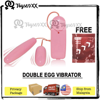 [FEMALE TOY] Single Egg Double Egg Vibrator Vibrating Dildo Bullet Vibration Massage Waterproof Jump Egg Sex Toy 情趣用品跳蛋