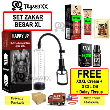 [HAPPY UP PENIS PUMP] Pam Pembesar Zakar Enlargement for Men Penis Pump Male Penis Enlarge Extender Increase Size Bigger