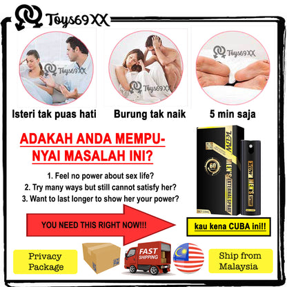 [READY STOCK di MALAYSIA] ORIGINAL REAL MAN SPRAY DELAY SPRAY LONG LASTING Tahan Lama Spray Ejaculation Sex Toys 10ml